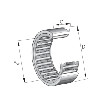 Needle roller bearing without ribs without inner ring Series: RNAO